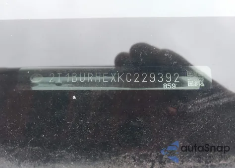 2019 Toyota Corolla Se from USA, damaged, VIN 2T1BURHEXKC229392